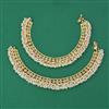 Antique Pearl Payal with Matte Gold Plating