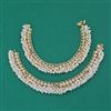 Antique Pearl Payal with Matte Gold Plating