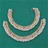 Antique Pearl Payal with Matte Gold Plating
