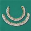 Antique Pearl Payal with Matte Gold Plating