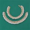 Antique Pearl Payal with Matte Gold Plating