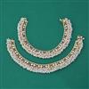 Antique Pearl Payal with Matte Gold Plating