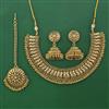 Antique Plain Gold Necklace with Gold Plating