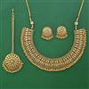 Antique Plain Gold Necklace with Gold Plating