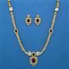 Antique Delicate Necklace with Matte Gold Plating