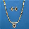 Antique Delicate Necklace with Matte Gold Plating