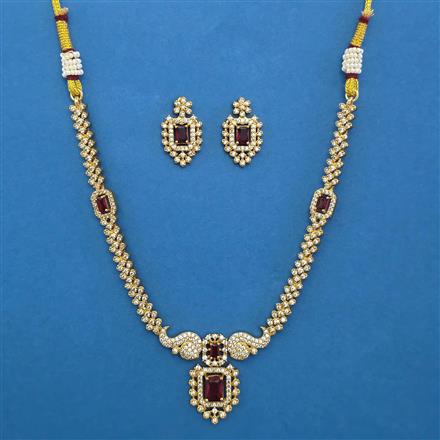 Antique Delicate Necklace with Matte Gold Plating