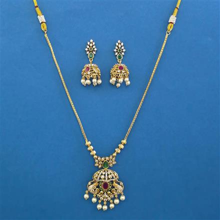 Antique Birds Pendant Set with Gold Plating