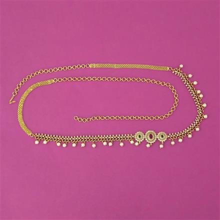 Antique Pearl Belt with Gold Plating