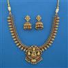 Antique Temple Necklace with Matte Gold Plating