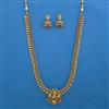 Antique Long Necklace with Matte Gold Plating