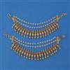 Antique Pearl Ear Chain with Matte Gold Plating