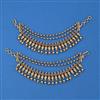 Antique Pearl Ear Chain with Matte Gold Plating