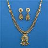 Antique Pearl Necklace with Matte Gold Plating