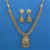 Antique Pearl Necklace with Matte Gold Plating