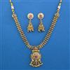 Antique Pearl Necklace with Matte Gold Plating