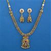 Antique Pearl Necklace with Matte Gold Plating