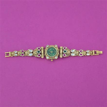 Antique Classic Watch with Matte Gold Plating