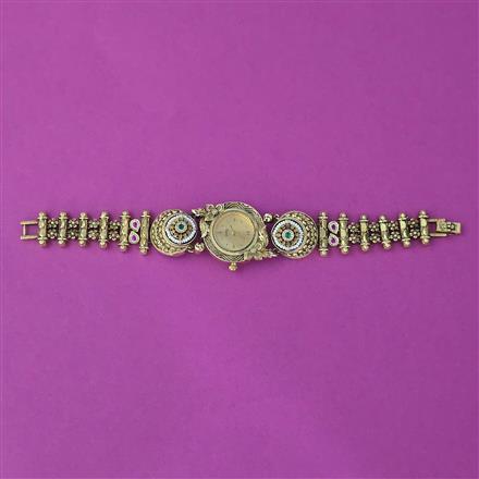 Antique Pearl Watch with Matte Gold Plating