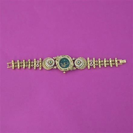 Antique Pearl Watch with Matte Gold Plating