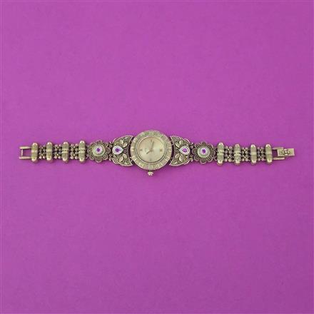 Antique Classic Watch with Matte Gold Plating