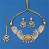 Antique Choker Necklace With Matte Gold Plating