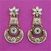Antique Pearl Earring with Matte Gold Plating