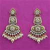 Antique Pearl Earring with Matte Gold Plating