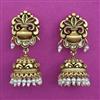 Antique Jhumki with Matte Gold Plating
