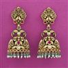 Antique Jhumki with Matte Gold Plating