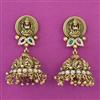 Antique Jhumki with Matte Gold Plating