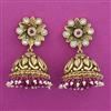 Antique Jhumki with Matte Gold Plating