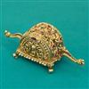 Antique Classic Sindoor Box with Matte Gold Plating