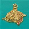 Antique Temple Sindoor Box with Matte Gold Plating
