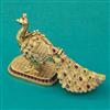 Antique Birds Sindoor Box with Matte Gold Plating
