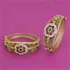 Antique Pearl Bangles with Matte Gold Plating