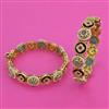 Antique Pearl Bangles with Matte Gold Plating