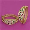 Antique Pearl Bangles with Matte Gold Plating