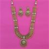 Antique Long Necklace with Matte Gold Plating