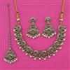 Antique Pearl Necklace with Mehndi Plating