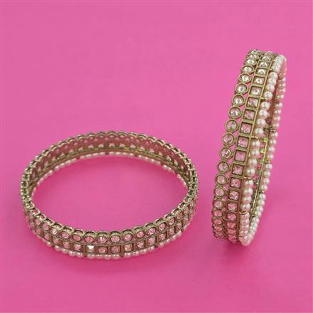 Antique Pearl Bangles with Mehndi Plating