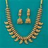 Antique Plain Gold Necklace with Matte Gold Plating