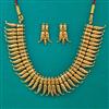 Antique Plain Gold Necklace with Matte Gold Plating
