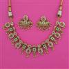 Antique Pearl Necklace with Matte Gold Plating