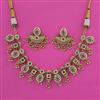 Antique Pearl Necklace with Matte Gold Plating