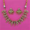 Antique Pearl Necklace with Matte Gold Plating