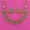 Antique Pearl Necklace with Matte Gold Plating