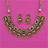 Antique Pearl Necklace with Matte Gold Plating
