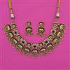 Antique Pearl Necklace with Matte Gold Plating
