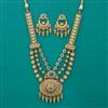 Antique Pearl Necklace with Matte Gold Plating